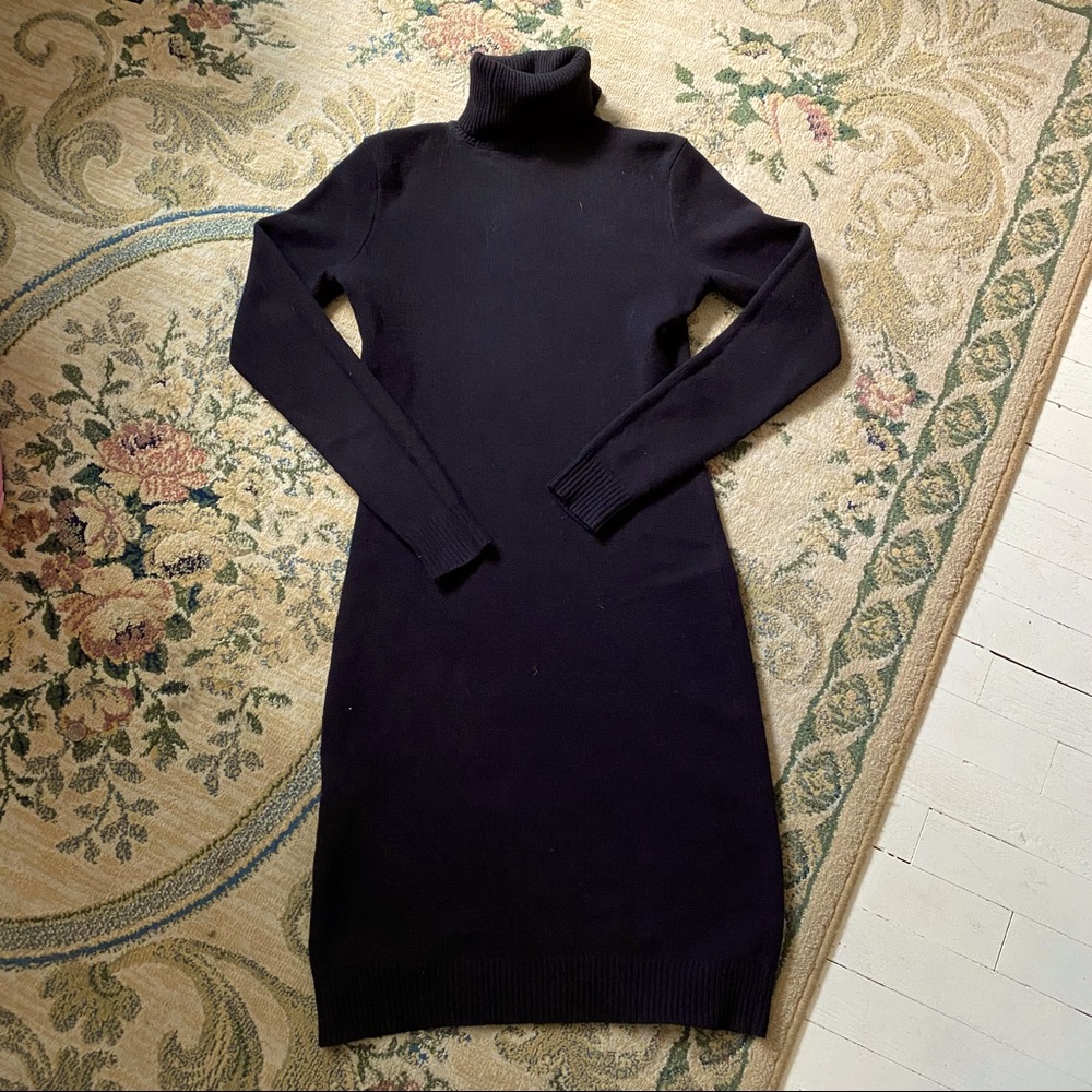 Ralph Lauren Black Turtleneck sweater dress- M